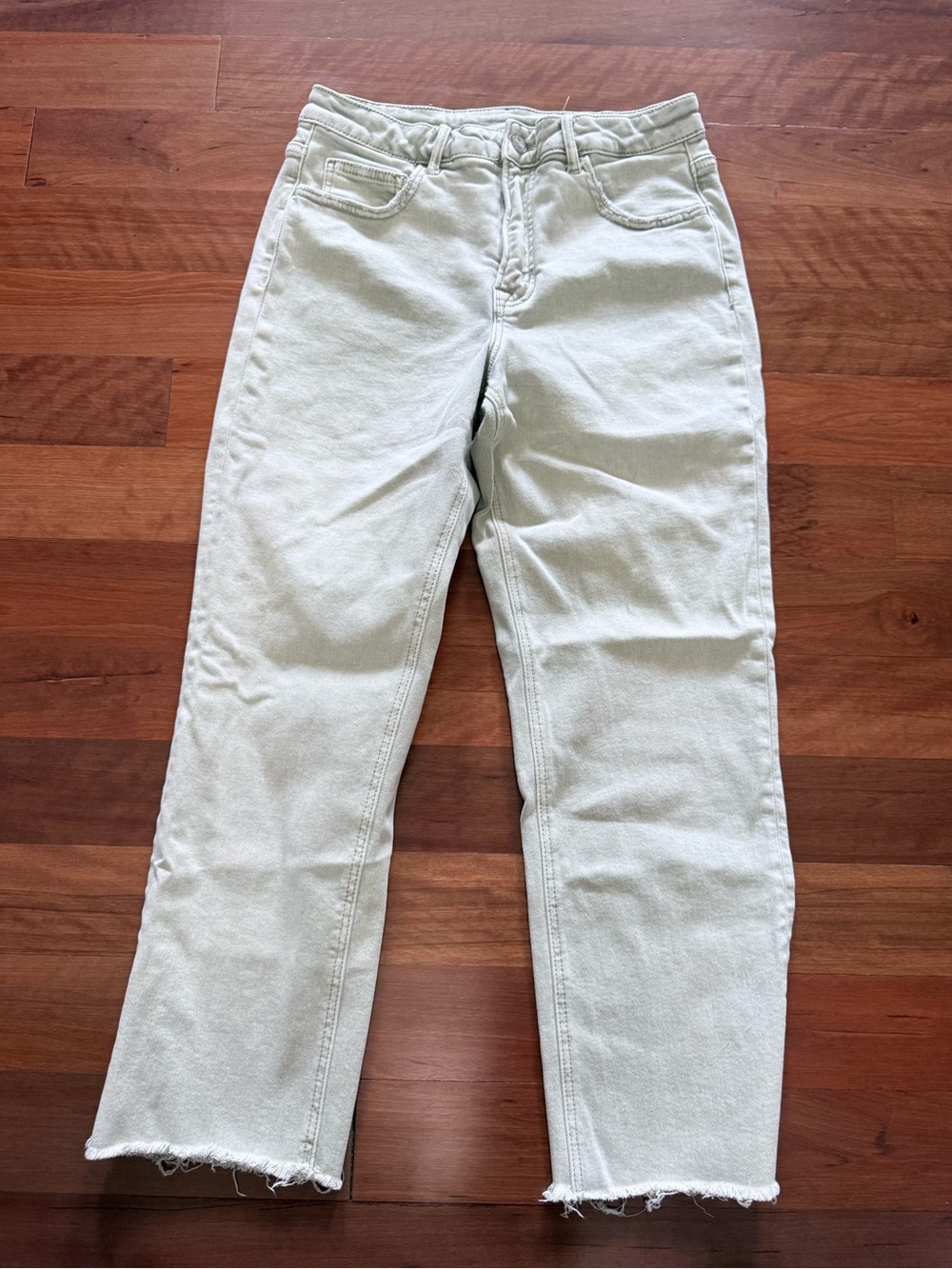Women's High-Rise Straight Jeans in Light Sage